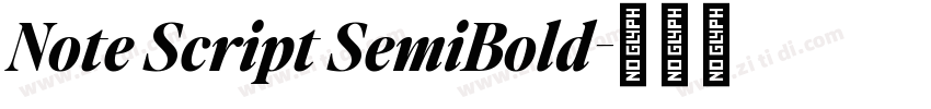 Note Script SemiBold字体转换